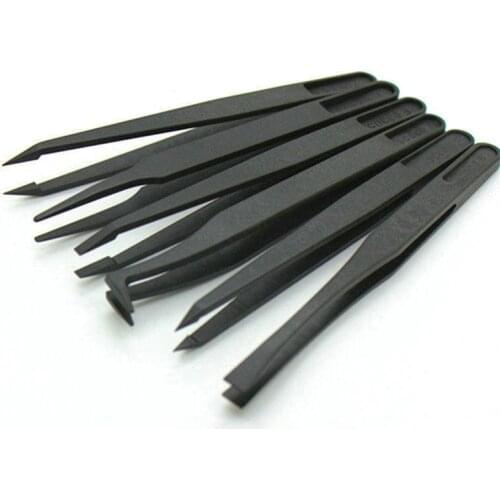 6pcs Anti-static Electronic Tweezers Kit ESD Plastic Forceps PCB Repair Hand Tools Set