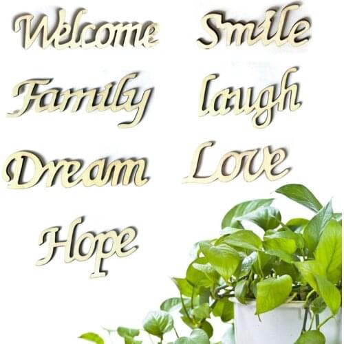 Love Letter Word Wooden Hanging Sign Wall Decal Sticker Room Home Decor Ornament Jy28 21 Dropshipping