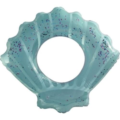 Inflatable Sequin Shell Swimming Floats Swim Ring Summer Out Pool Toy Thicken