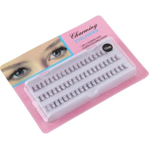 False Fake Eyelashes 60 Stand Eyelashes Soft Synthetic Hair Premium Corner Flare Cluster Lashes Makeup Cosmetics Make Up Tools