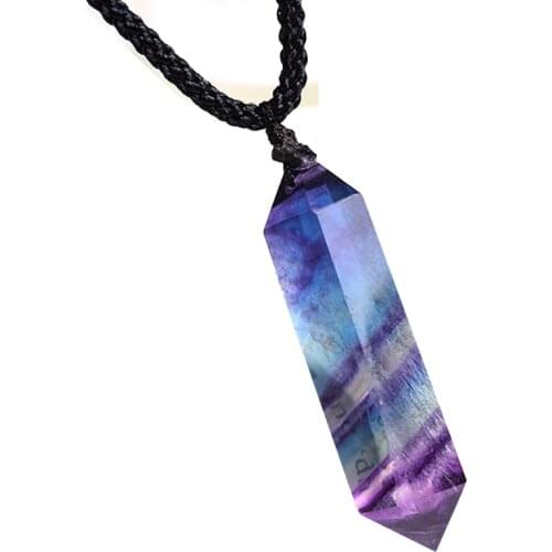 Natural Crystal Hexagonal Pendant Necklace Brazil Amethysts Reiki Mineral Jewelry Increase Charm Women Or Man meditation Gifts