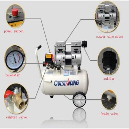 30L Portable 0.7MPa Air Compressor Air Pool Cylinder Economic Speciality Piston Filling Machine Noisy Less Light Tool