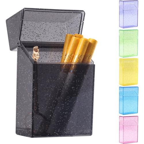 Transparent Cigarettes Cases Flash Pressure-resistant Cigarettes Tobacco Box Moisture-sealing Smoking Case Accessories