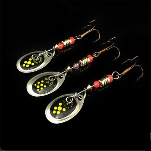 FISHINAPOT 1Pcs Hook 6cm 2.5g Fishing Lure Spinner Spoon Lure Rotating Metal Sequins bait Hooks Wobbler Crankbait Fishing Tackle