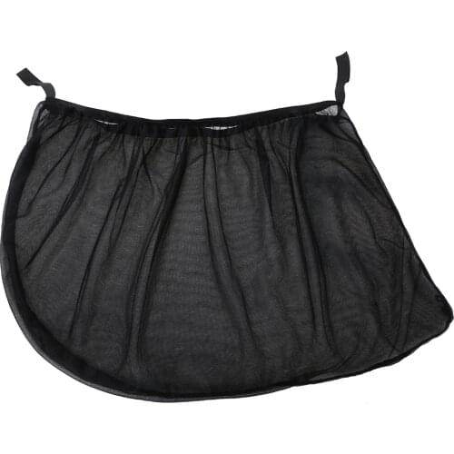 2Pcs Car Sun Visor Rear Side Window Sun Shade Mesh Fabric Sun Visor Shade Cover Shield UV Protector Black Auto Sunshade