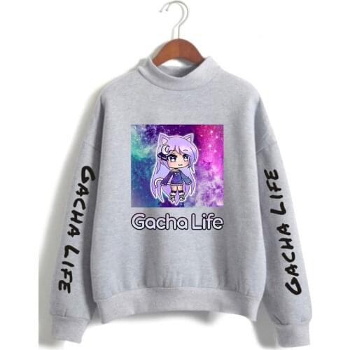 2021 Gacha Life Turtleneck Hoodies Sweatshirts Men Women Unisex Letters Print Tracksuit Pullovers Fashion Casual Clothing
