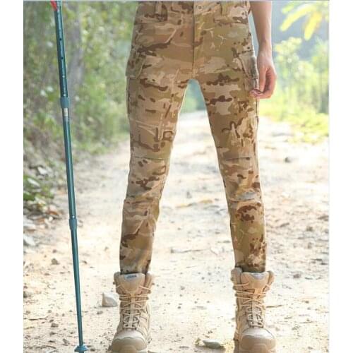 Women Military trousers Camouflage long pants Army Combat pants All terrain Black