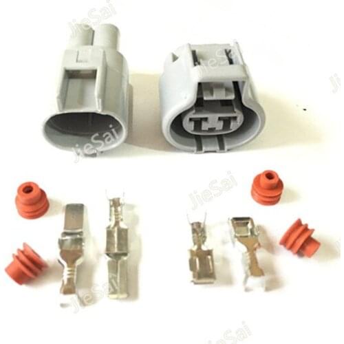 Female Male 176142-2 76143-6 Automotive 2 Pin Electronic Fan Connector Waterproof Plug For Ford Focus Mazda Haima