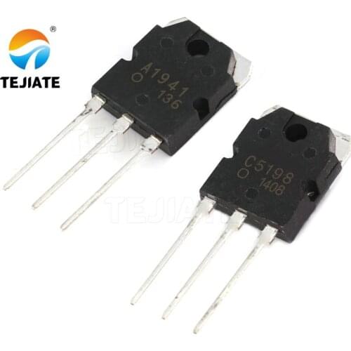 10PCS 5pairs 2SC5198 2SA1941 TO3P (5PCS A1941 + 5PCS C5198) TO-3P Transistor original authentic