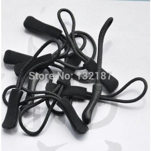 100pcs/lot slip-resistant black silicon zipper puller for apparel luggage bag sportwear free shipping 001