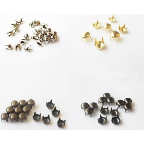 2.5-16mm Extra Small Mini Mushroomrivet Rivet Nail Head 4 Claws Stud For Leather Craft Hat Shoe Clothe Jeans Punk Accessories