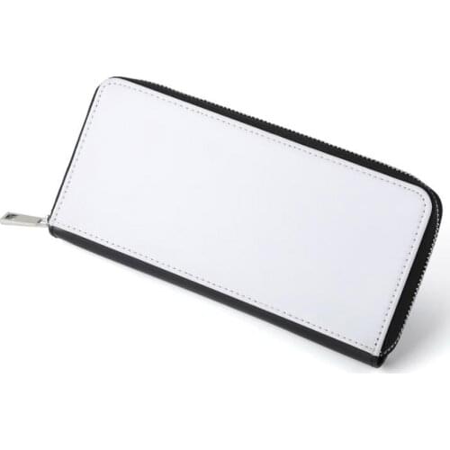 3pcs Sublimation DIY White Blank PU One Foldable Multifunctional Card Holder Zipper Long Wallet