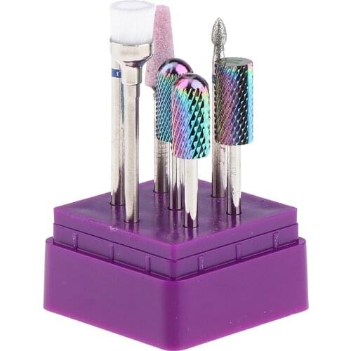 7PCS Tungsten Steel Cuticle Clean Nail Drill Bit Acrylic Nail Polishing Burrs