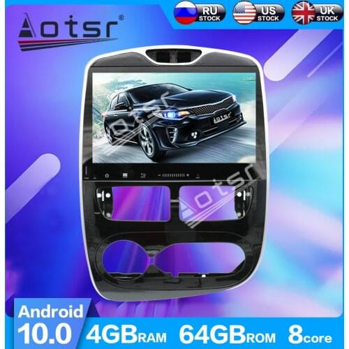 AOTSR PX6 4+64GB Android 10.0 Car Radio Player GPS Navigation For Renault Clio 2013-2015 IPS screen DSP multimedia stereo