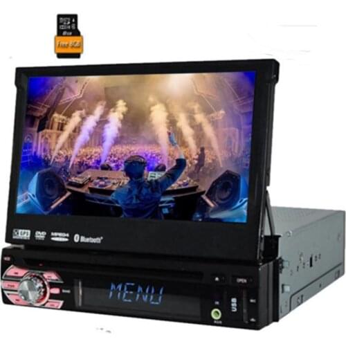 7" 1 Din Wince Car DVD Player GPS Navigation Universal In-dash Detachable Front Panel Auto Radio Audio Stereo NO TV Function