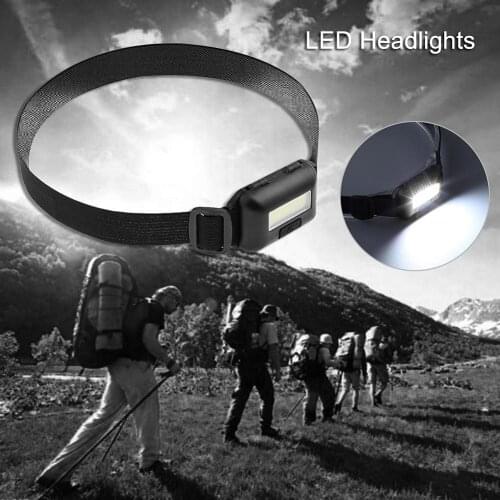 COB Headlight 3 Mode LED Flashlight Bike Accessories Camping Equipment Mini Waterproof Emergency Lantern Headlamp Torch