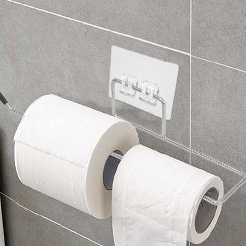 Paper Towel Holder Stainless Steel Shelf No Drilling Storage Rack For Kitchen Bathroom Toilet Tissue Paper Holder Dropshipping