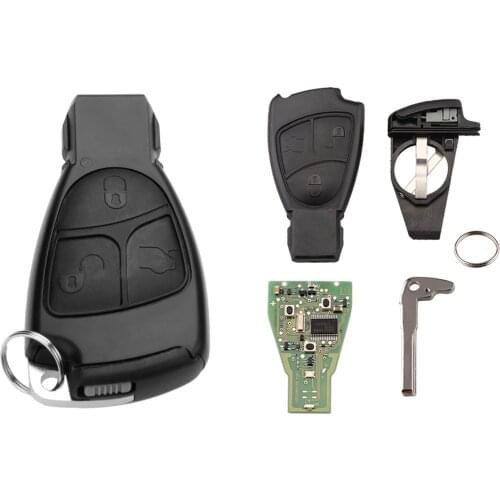 3 Buttons Remote Smart Car Key For Mercedes Benz C E S B Class CLS CLK SLK ML CL 433.9MHz Car Keyless Entry Key With 7941 Chip