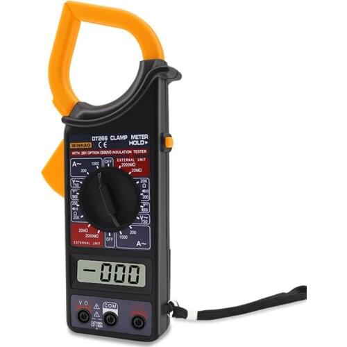 DT266 1000A Clamp Ammeter With Buzzer Multimeter Large Current Digital AC Large Clamp Meter For Rc Model Drone / Plane Parts
