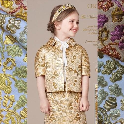 European and American high-grade gold and silver silk jacquard / clothing fabric / dress production, etc