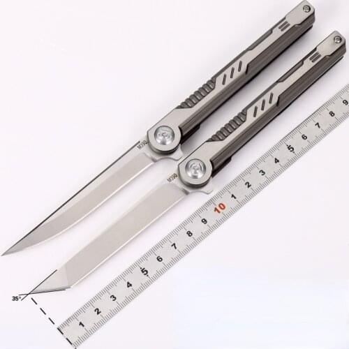 Homir M390 blade titanium alloy handle ultralight mini portable sharp knife outdoor self-defense survival knife titanium knife
