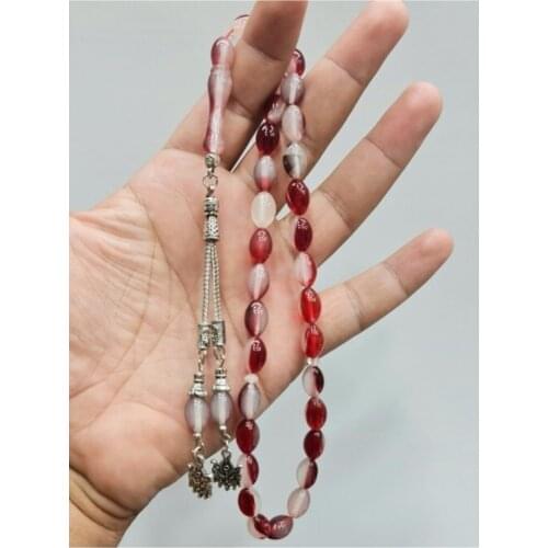 Islamic Tasbih Muslim Rosary Beads 33 Prayer Rosary For Men Bracelet For Men Accessory amber oltu amber stone Handmade Turkey