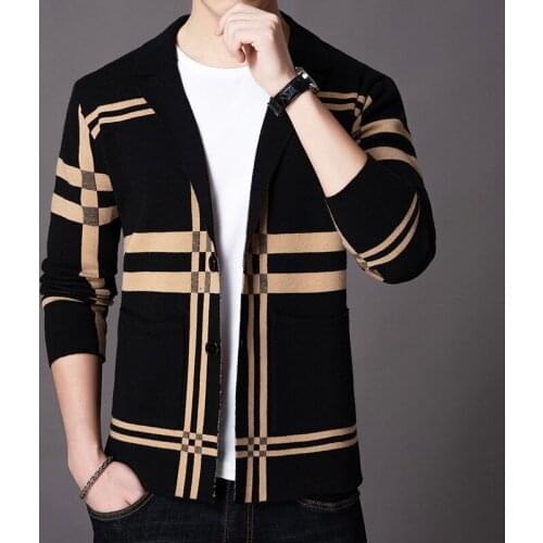 Cardigan Men Sweater 2021 Spring And Autumn New Casual Knitwear Thin Fashion Korean Mixed Colors Coat Hairstylist Clothing