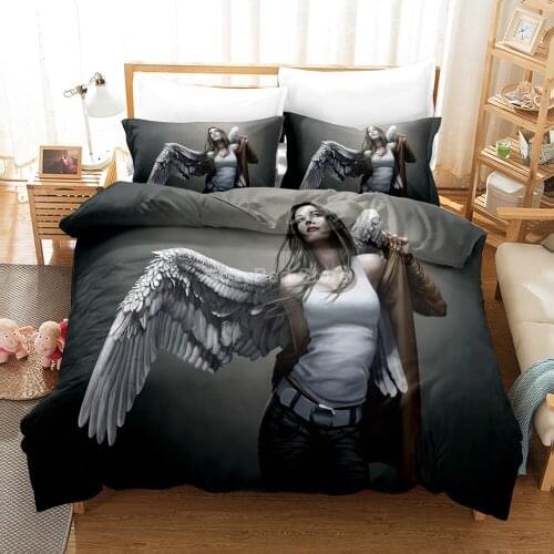 Angel Bedding Set Beauty Anime Fantasy 3d Duvet Cover Sets Comforter Bed Linen Twin Queen King Single Size Fashion Luxury Gift