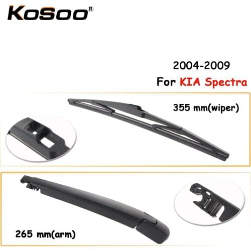 KOSOO Auto Styling Rear Car Wiper Blade For KIA Spectra,355 mm 2004-2009 Rear Window Windshield Wiper Blades Arm,Car Accessories