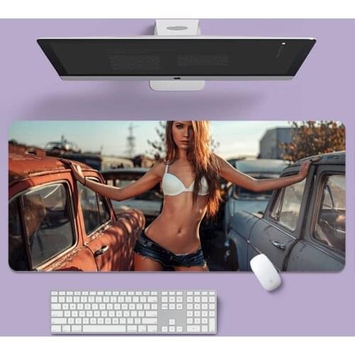 Sexy Girl Ass Beach DIY Design Pattern Game mousepad Large gaming laptop XL non-slip rubber office computer mouse pad