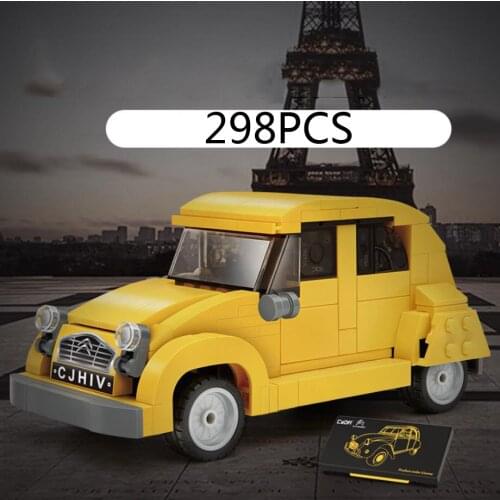 1:24 SCALE Technical building block 1935 france Citroen car 2cv vehicel bricks assemble model toys collection for gifts