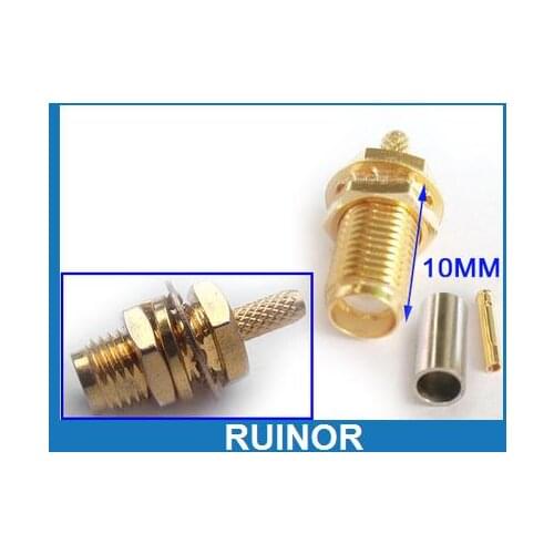 100pcs Copper SMA Female Crimp for RG174 RG316 RG188 RG179 Cable Connector