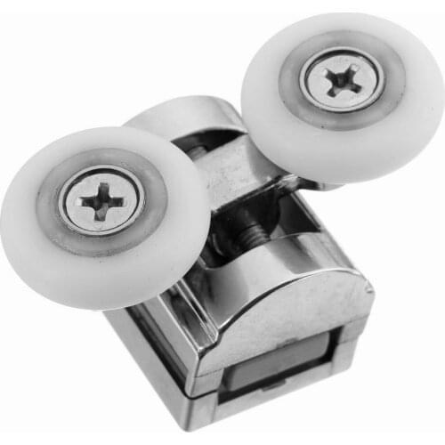 Pack of 2 Pieces 23mm Shower Door Casters / Castors / Wheels Twin Tops for