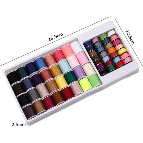 INNE Sewing Thread Machine Threads Stitch Supplies Set Embroidery Box Spool Accessories Kit Polyester Strong And Durable Color