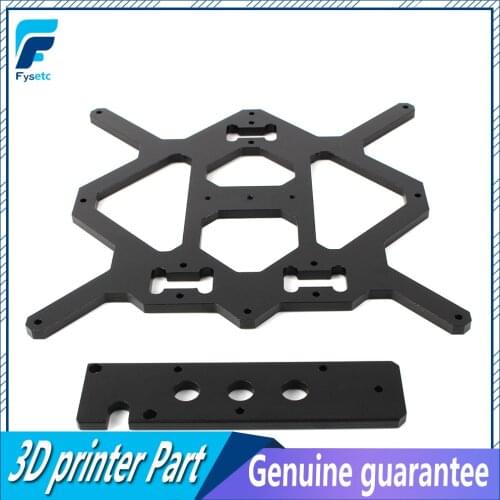 Black Aluminum Profile Y carriage Z bottom plate For Prusa mini 3D Printer parts with 3 PCS U-bolts Holding