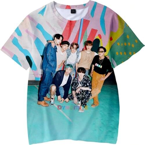 New Korean K POP KPop Dynamite 3D T Shirt Men/women Hip Hop K-pop 3D Tshirt Female Harajuku Streetwear Kids 3D Tee Shirt Femme