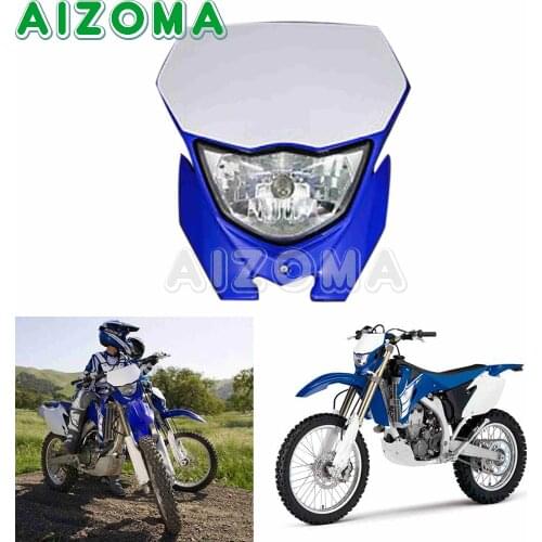 Enduro MX Supermoto 12v 35w Headlight Fairing Universal Head Light Headlamp Mask For Yamaha XT WRF YZF TTR 125/225/250/450/500