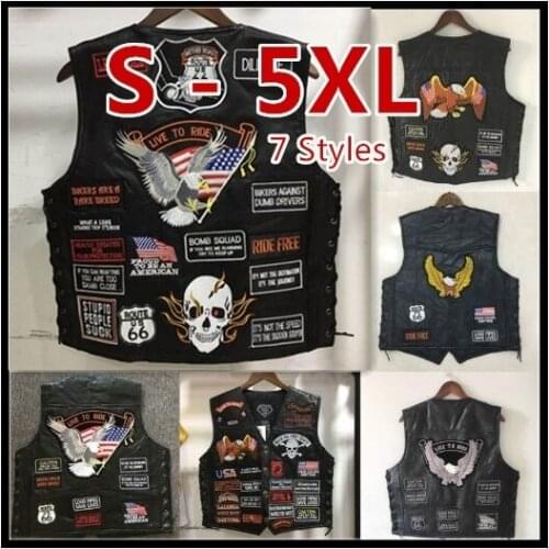 Genuine Sheep Leather Punk Vest
