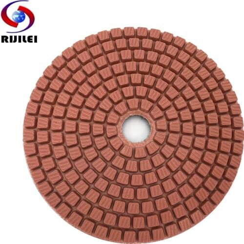 RIJILEI 7 PCS/Set 4Inch Diamond Polishing Pad 100mm Wet Polishing Pads for Stone Granite Marble Diamond Abrasive Tools HC11