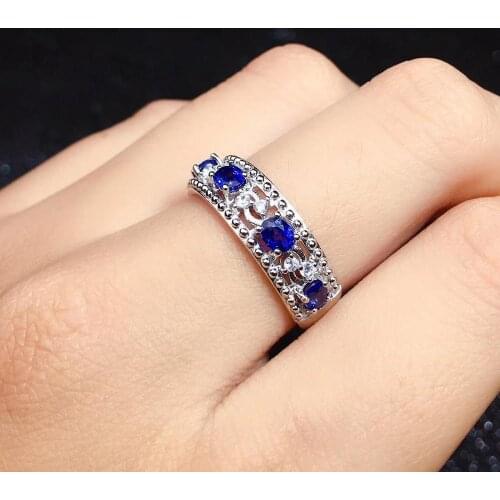 Luxury Jewelry With Natural And Real Yellow Sapphire Ring Gemstone Silver Ring For Women Wedding Ring