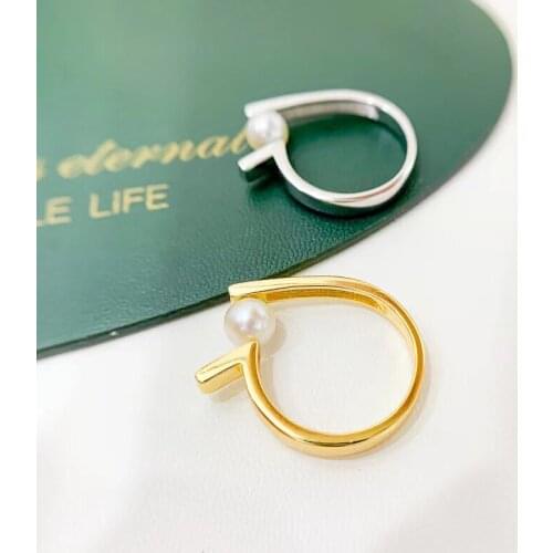 Charm Design 925 Sterling Silver Adjustable Finger Ring Base Settings Findings Jewelry Parts Fittings Accessories for Beads