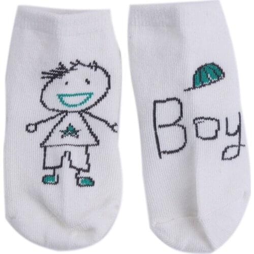 Cute Cartoon Baby Socks Newborn Cotton Babies Boys Girls ankle Sock Toddler Asymmetry Anti-slip Socks for 0-36months