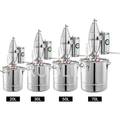 RL 20/30/50/70L Moonshine Stainless Steel Alcohol Distiller with Pump Water Wine Brandy Brewing Kit