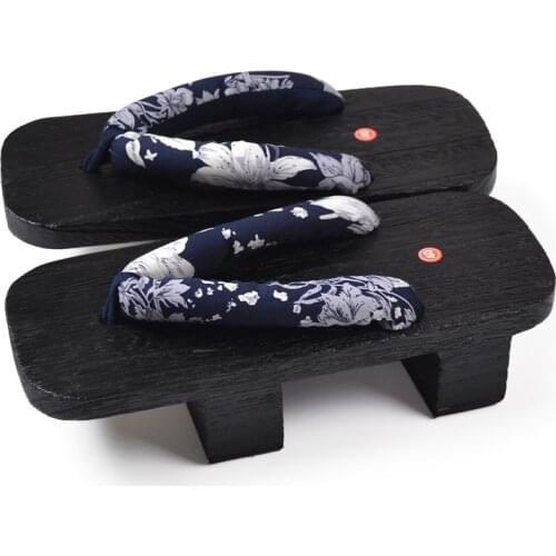 Japanese Style Geta Clogs Traditional Flip Flops Sauna Slippers Anime Cosplay Wooden Round Toe Shoes Men Women Oriental Sandals