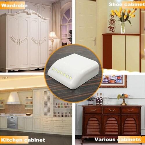 12V ABS Copper Zinc LED Smart Induction Cabinet Light for Wardrobe Doors, Drawers, Cabinet Doors, Cabinet Top Doors, Etc