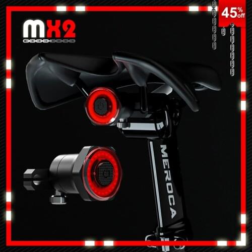 MEROCA MX2 Bicycle taillights Intelligent sensor Brake lights usb Road bike MTB Rear taillights