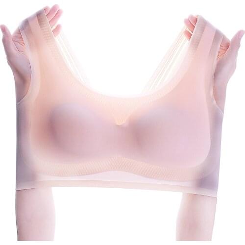 No Rims Bras For Women Sexy Lingeries Underwears Plus Size Crop Top BH One Piece Sleep Lace Beautiful Back Comfort Vest M-7XL