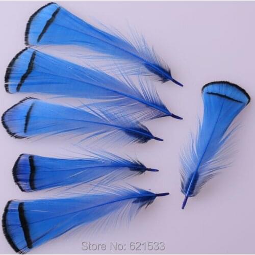 100pcs/lot! Dyed Lady Amherst Pheasant Tippet Feathers,Amherst Feathers,Royal Blue/Navy Blue 5-9cm/2-4 inches Tall