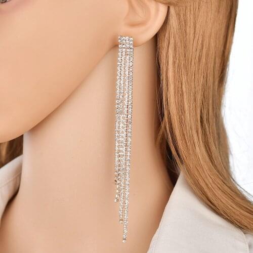 2020 Women Earrings Fashion Dangling Hanging Earrings Long Stone For Jewelry Tassel Stud Earrings for Women Accessories