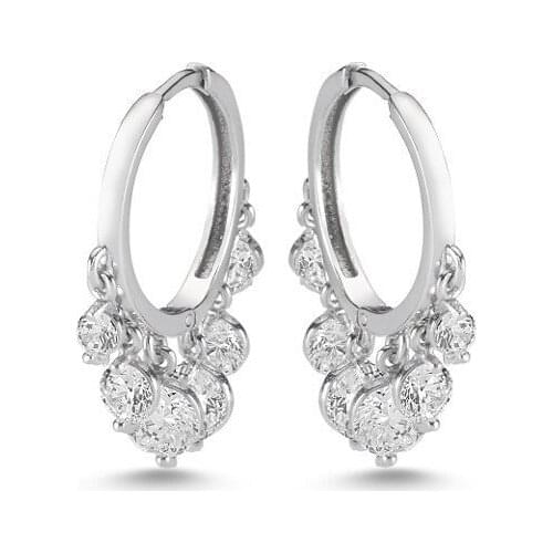 925 Sterling Earrings Shakira with Design